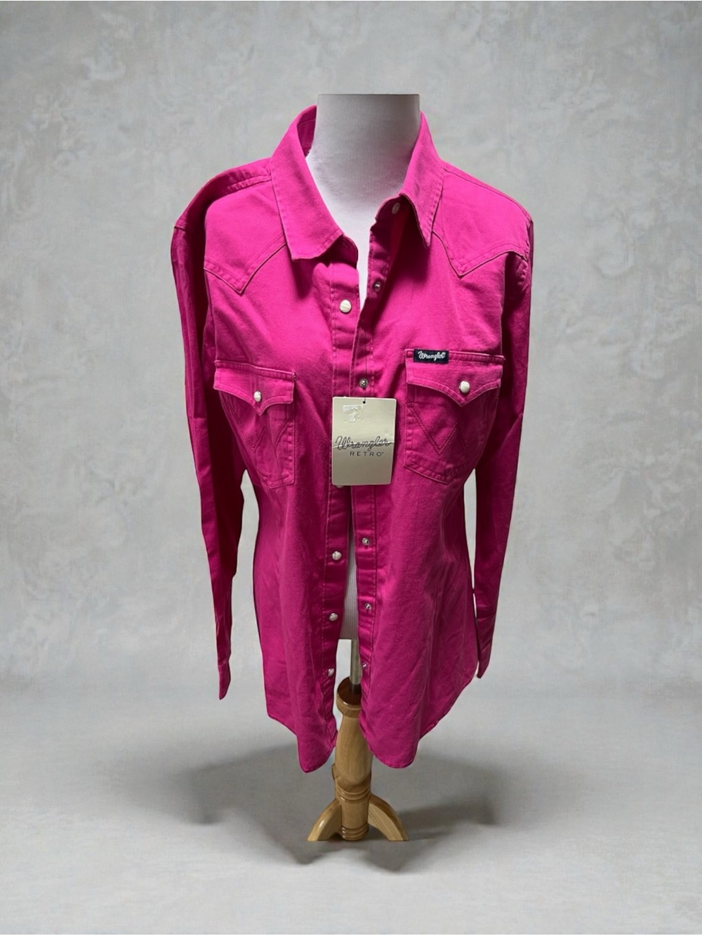 WRANGLER RETRO Vibrant Pink Western Shirt  NWT